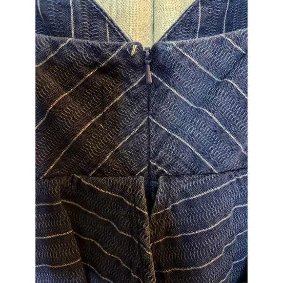 Anthropologie ett:twa Striped Peplum Jumpsuit Medium Wide Leg Blue - Picture 4 of 9